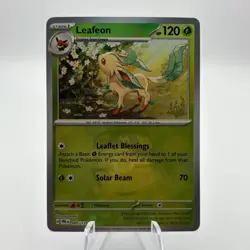 Leafeon Master Ball Foil Pokemon Prismatic Evolutions PRE #005 - Image 1