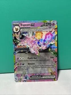 Espeon EX Pokemon Prismatic Evolutions STAMPED Promo 034/131 Surprise Box - Image 3