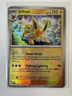 Pokemon TCG Jolteon EX Prismatic Evolutions English Masterball 029 NM - Image 1