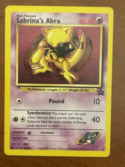 Pokemon Sabrina's Abra Wotc Promo 19/53 English Wizards - Image 1