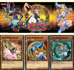 Dark Magician Girl 3_DIFFERENT ART WORKS mint set + Playmat Mouse Pad Mat yugioh - Image 1