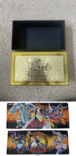 Yugioh Deck Empty* BOX+ Dark Magician Girl + Blue-Eyes White Dragon mouse mat - Image 1