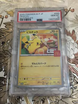 PSA 10 Japanese Pokemon Card Pikachu 020/M-P McDonald's Promo 2025 - Image 4