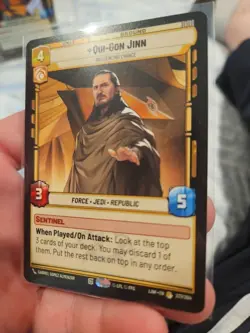 Star Wars Unlimited Qui-Gon Jinn Unit Card 237/264 - Image 2