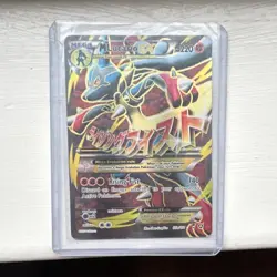 Pokemon M Lucario EX Mega Alternate Art Holo Promo 055A/111 220 HP Card - Image 1