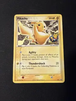 Pokemon Card - Pikachu 10th Anniversary Black Star Promo 012 StampedPokemon Card - Image 1