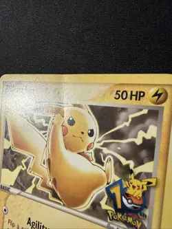 Pokemon Card - Pikachu 10th Anniversary Black Star Promo 012 StampedPokemon Card - Image 2