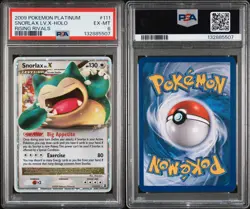 PSA 6 Snorlax LV.X 111/111 Rising Rivals Holo LVX Pokemon Card EX-MT RARE - Image 3