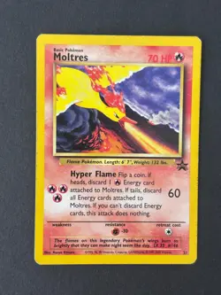 Moltres WOTC Black Star Promo #21 - English Vintage Pokemon Card - Used (PL) - Image 1