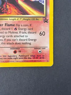 Moltres WOTC Black Star Promo #21 - English Vintage Pokemon Card - Used (PL) - Image 4