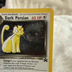 Dark Persian Pokemon Card WOTC Black Star Promo #17 Holo 2000 NM W/Swirl - Image 3