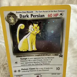 Dark Persian Pokemon Card WOTC Black Star Promo #17 Holo 2000 NM W/Swirl - Image 5