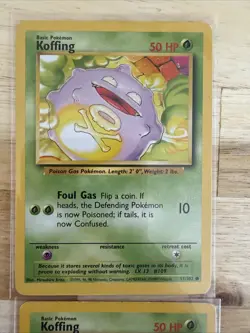 KOFFING - Base Set - 51/102 - Common - Pokemon Card - Unlimited Edition - LP - Image 2