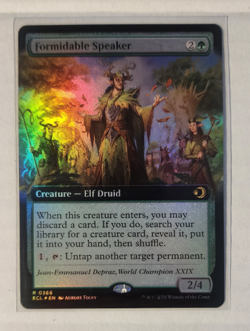 FORMIDABLE SPEAKER - Extended Art, Foil - Lorwyn Eclipsed - MTG Rare #366 - Image 1