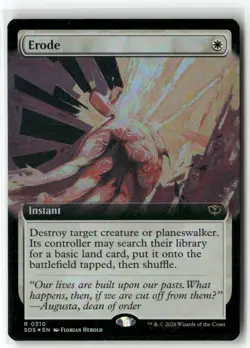 Erode Borderless Secrets of Strixhaven MTG NM MAGIC FOIL - Image 1
