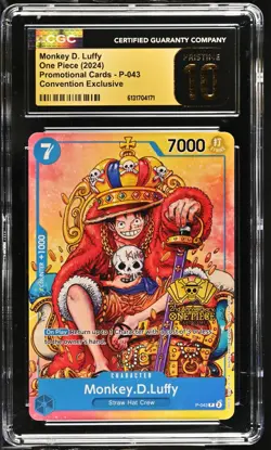One Piece Monkey D. Luffy P-043 2nd AnnivParticipant STAMPED CGC 10 Pristine - Image 1