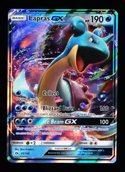 * * 1x Lapras GX 35/149 x1 * * Sun & Moon Pokemon Unplayed NM - Image 1
