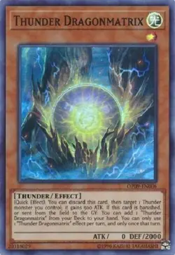 *** THUNDER DRAGONMATRIX *** SUPER RARE OP09-EN006 MINT/NM YUGIOH! - Image 1