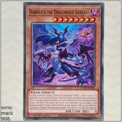 Diabolica the Draconique General - DUNE-EN096 - Common 1st Edition Yugioh - Image 1