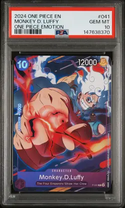 2024 ONE PIECE PROMOS ONE PIECE EMOTION #041 MONKEY D. LUFFY PSA 10 - Image 1