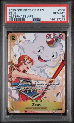 2025 One Piece Zeus Alternate Art Rare OP11-106 NAMI PSA 10 - Image 1