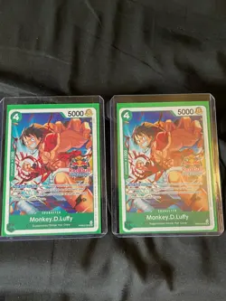 One Piece CCG Promo Monkey.D.Luffy (Red Bull Double Don!!) PRB02-005 Set of 2. - Image 1