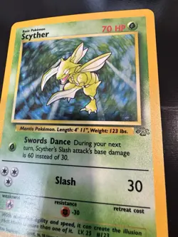Pokemon TCG Scyther Jungle 10/64 Holo Unlimited Holo Rare - Image 2