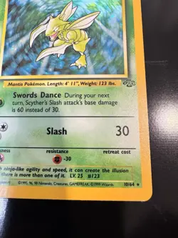 Pokemon TCG Scyther Jungle 10/64 Holo Unlimited Holo Rare - Image 5