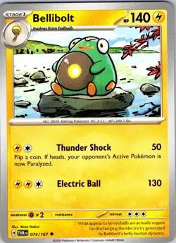 Bellibolt 074/167 Uncommon Twilight Masquerade Pokemon NM - Image 1