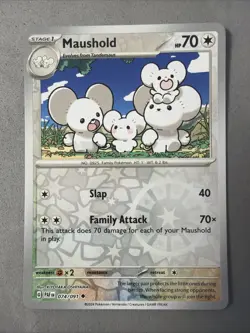Pokemon TCG * SV Paldean Fates * 74/91 Maushold Uncommon * FRESH PK - Image 1