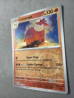 Pokemon TCG * SV Paldean Fates * 12/91 Camerupt REVERSE HOLO Uncommon * FRESH PK - Image 2