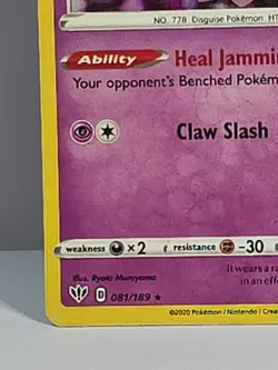 Mimikyu 81/189 Holo Halloween Trick Or Trade Pumpkin Stamped Pokemon TCG - Image 4