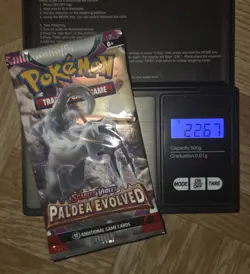 Pokemon VERY HEAVY! (22.67gs!) Paldea Evolved Booster Pack Factory Sealed - Image 1