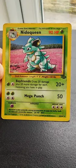 Pokemon TCG Nidoqueen Jungle 23/64 Regular Unlimited Rare - HP - Image 1