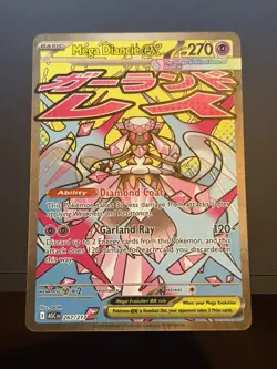 Pokemon TCG Mega Diancie EX 267/217 Ascended Heroes Mega Attack Rare NM - Image 1