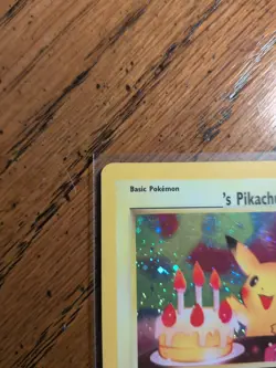 Pokemon Birthday Pikachu #24 Holo Black Star Promo 2000 WOTC LP - Image 3