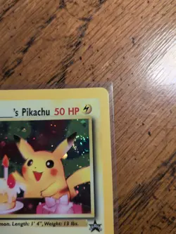 Pokemon Birthday Pikachu #24 Holo Black Star Promo 2000 WOTC LP - Image 4