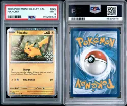Pokemon TCG 2025 Holiday Calendar Pikachu #25 PSA 9 MINT - Image 3