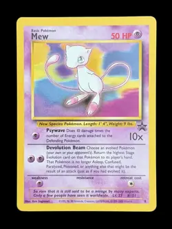 Pokemon TCG Mew Black Star Promo #8 Vintage 1999-2000 WOTC - Image 1