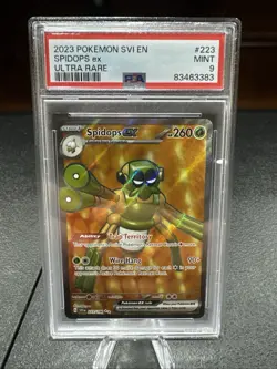 Pokemon 2023 SVI En Spidops Ultra Rare PSA 9 - Image 1