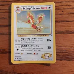 Pokemon Lt. Surge's Fearow Gym Heroes Holo Rare 007/132 70 HP Wizards English - Image 1
