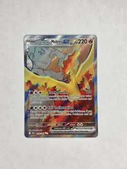 Team Rocket’s Moltres Ex 208/182 Destined Rivals Pokemon Full Art NM - Image 1