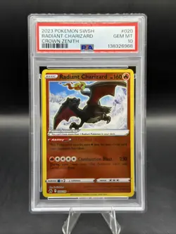 Radiant Charizard Pokemon 020/159 Crown Zenith Holo PSA 10 - Image 1