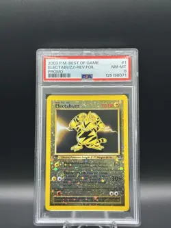 PSA 8 2003 Pokemon Best of Game Electabuzz Reverse Foil Promo #1 - Image 1