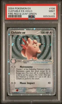Pokemon Clefable ex EX Fire Red & Leaf Green Holo Ultra Rare #106 PSA 9 - Image 1