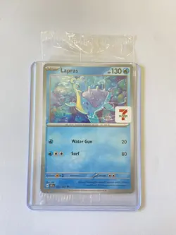 POKEMON SCARLET & VIOLET STELLAR CROWN LAPRAS 7/11 SEVEN ELEVEN PROMO IN HAND - Image 1