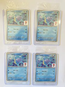 POKEMON SCARLET & VIOLET STELLAR CROWN LAPRAS 7/11 SEVEN ELEVEN PROMO IN HAND - Image 3