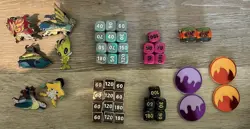 Pokemon Accessories Lot Of 46, Coin,Pins,Dice/Damage Counters - Image 1