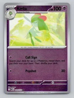 Reverse Holo Kirlia 059/132 Common Mega Evolution Pokemon - Image 1