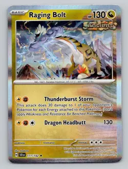 Holo Raging Bolt 111/142 Rare Stellar Crown Pokemon - Image 1